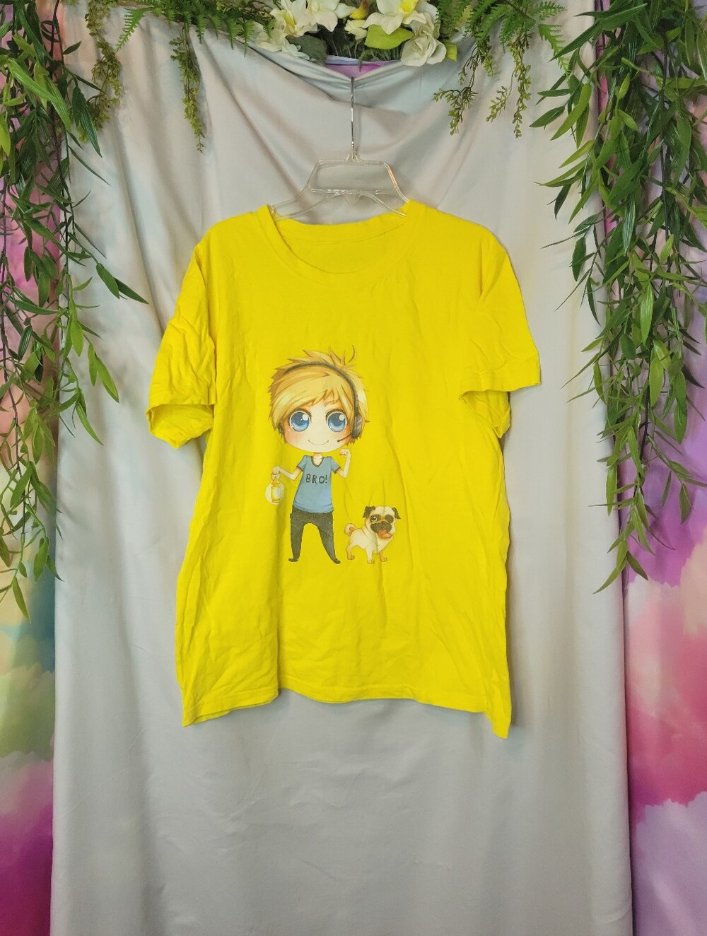Collectible Chibi Style Pewdiepie & Maya The Pug T-Shirt